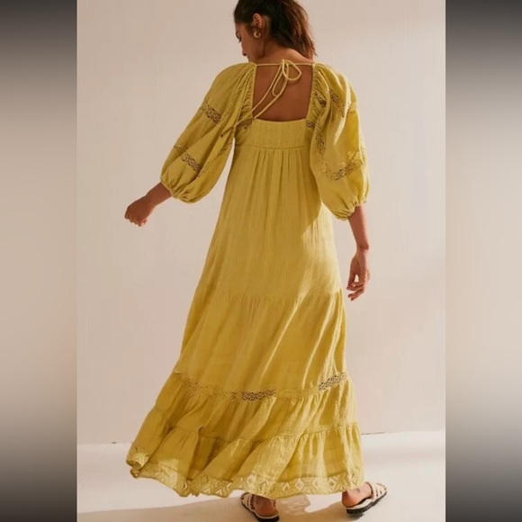 Free People All the Attitude Maxi Dress in Dried Moss - Picture 3 of 9